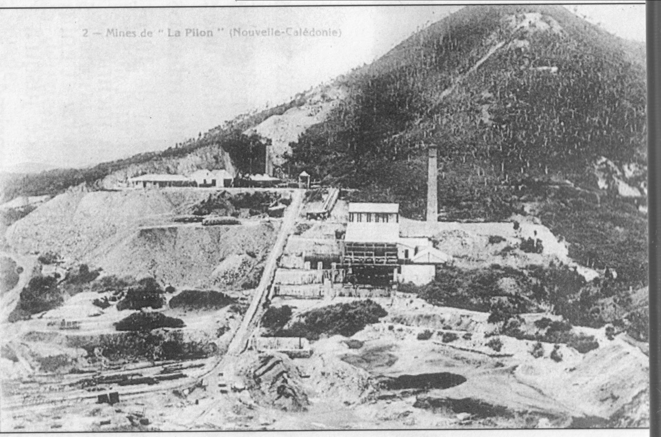 Camp de la Mine Pilou vers 1885 - P.N.